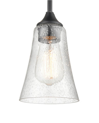 Natalie One Light Pendant in Matte Black