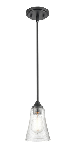Natalie One Light Pendant in Matte Black
