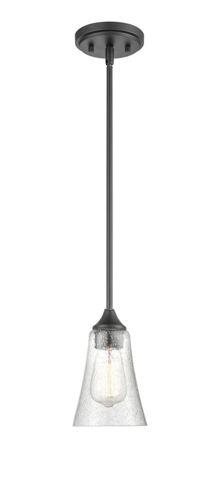 Natalie One Light Pendant in Matte Black