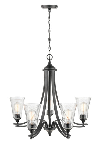 Natalie Five Light Chandelier in Matte Black