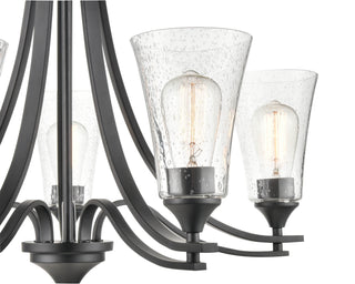 Natalie Five Light Chandelier in Matte Black