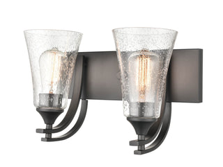 Natalie Two Light Vanity in Matte Black