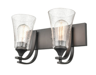 Natalie Two Light Vanity in Matte Black