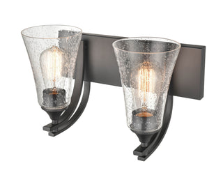 Natalie Two Light Vanity in Matte Black