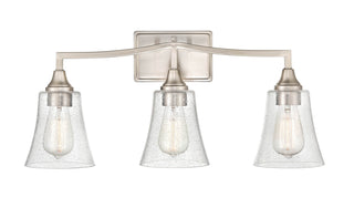 Caily Three Light Vanity in Brushed Nickel