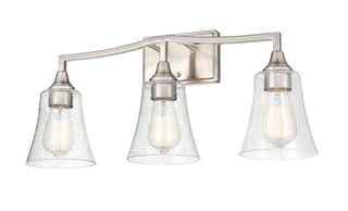 Caily Three Light Vanity in Brushed Nickel