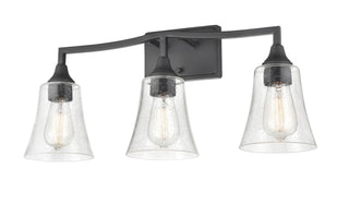 Caily Three Light Vanity in Matte Black
