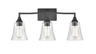 Caily Three Light Vanity in Matte Black