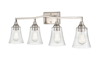 Caily Four Light Vanity in Brushed Nickel
