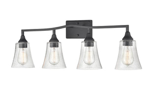 Caily Four Light Vanity in Matte Black