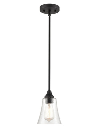 Caily One Light Pendant in Matte Black