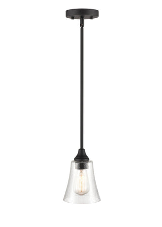 Caily One Light Pendant in Matte Black