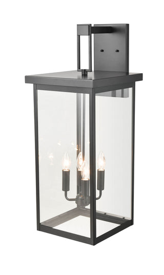 Barkeley Four Light Outdoor Wall Sconce in Powder Coated Black
