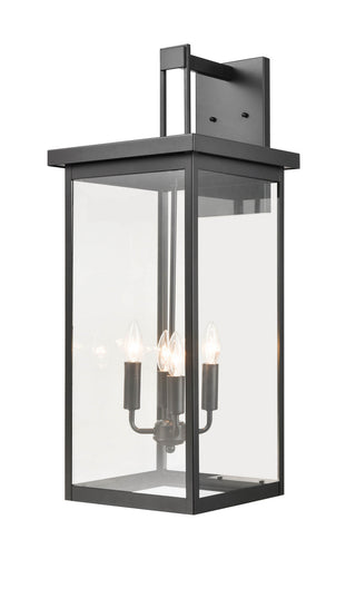 Barkeley Four Light Outdoor Wall Sconce in Powder Coated Black