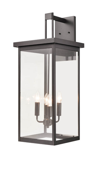 Barkeley Four Light Outdoor Wall Sconce in Powder Coated Bronze