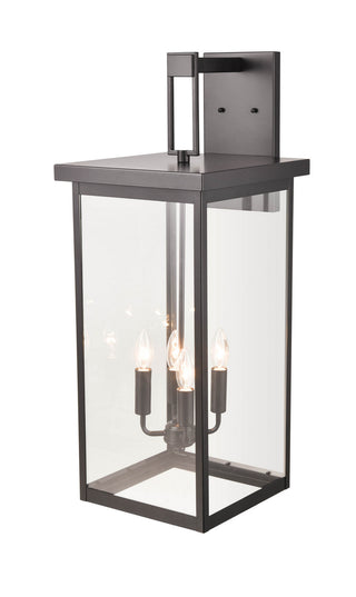 Barkeley Four Light Outdoor Wall Sconce in Powder Coated Bronze