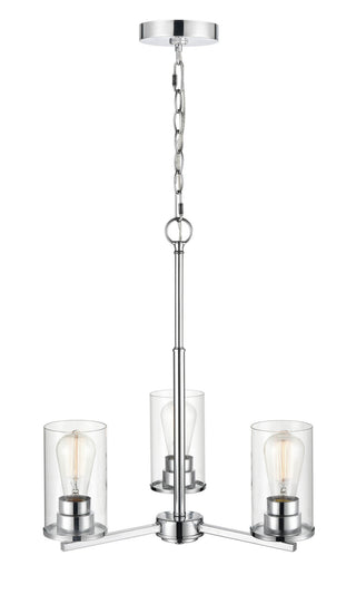 Verlana Three Light Chandelier in Chrome