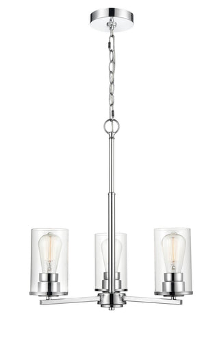 Verlana Three Light Chandelier in Chrome