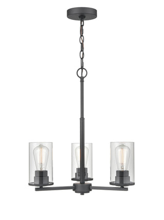 Verlana Three Light Chandelier in Matte Black