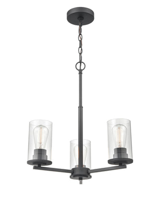 Verlana Three Light Chandelier in Matte Black