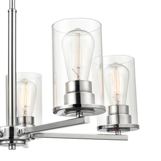Verlana Five Light Chandelier in Chrome