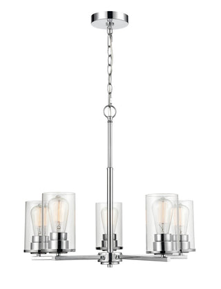 Verlana Five Light Chandelier in Chrome