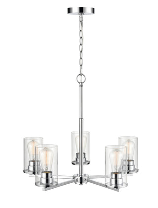 Verlana Five Light Chandelier in Chrome