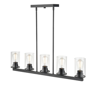 Verlana Five Light Pendant in Matte Black