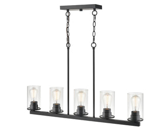 Verlana Five Light Pendant in Matte Black