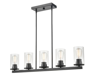Verlana Five Light Pendant in Matte Black