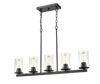 Verlana Five Light Pendant in Matte Black