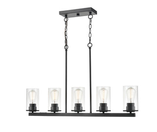 Verlana Five Light Pendant in Matte Black