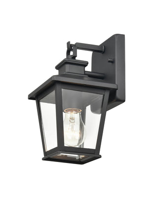 Bellmon One Light Outdoor Hanging Lantern in Powder Coated Black