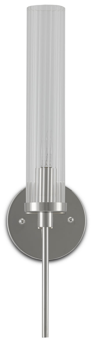 Bellings One Light Wall Sconce in Polished Nickel/Clear