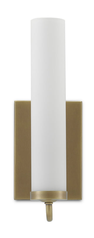 Brindisi One Light Wall Sconce in Antique Brass/Opaque