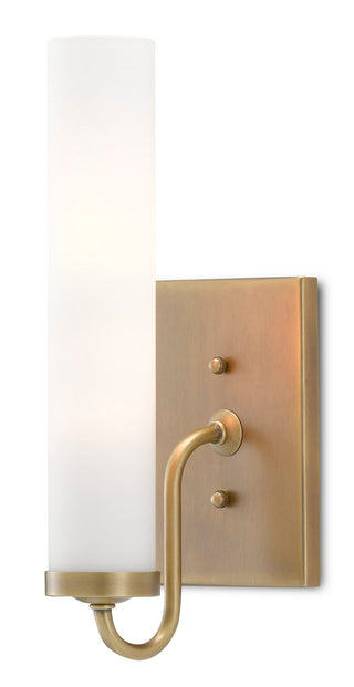 Brindisi One Light Wall Sconce in Antique Brass/Opaque