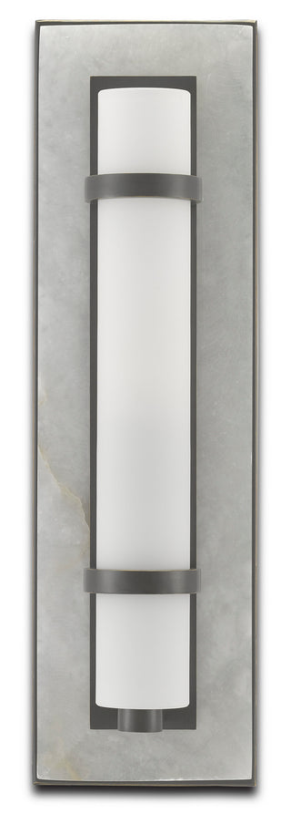 Bruneau One Light Wall Sconce in Natural/White/Oil Rubbed Bronze