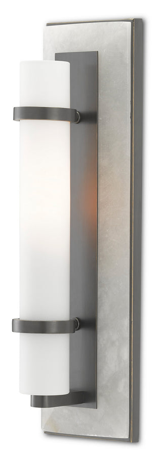 Bruneau One Light Wall Sconce in Natural/White/Oil Rubbed Bronze