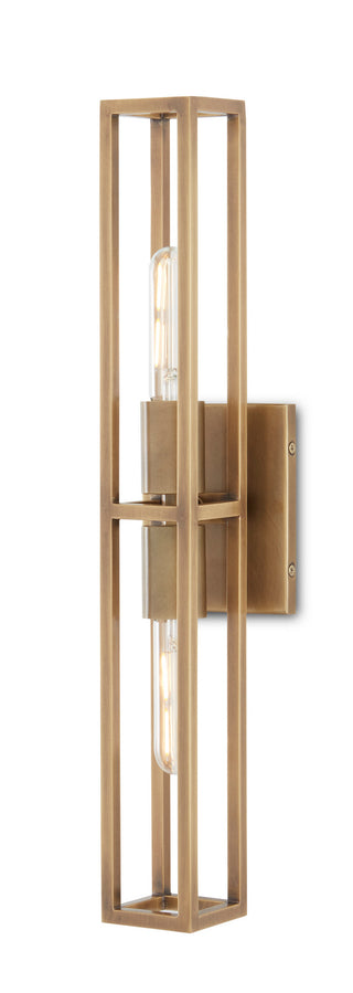 Bergen Two Light Wall Sconce in Antique Brass