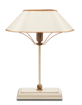 Daphne One Light Table Lamp in Ivory/Gold