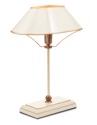Daphne One Light Table Lamp in Ivory/Gold