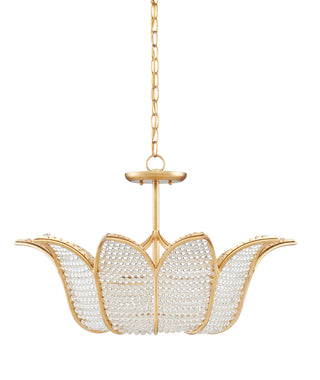 Bebe Three Light Chandelier in Contemporary Gold Leaf/Clear