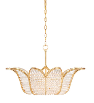 Bebe Three Light Chandelier in Contemporary Gold Leaf/Clear