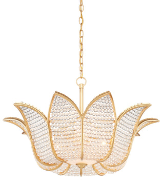 Bebe Three Light Chandelier in Contemporary Gold Leaf/Clear