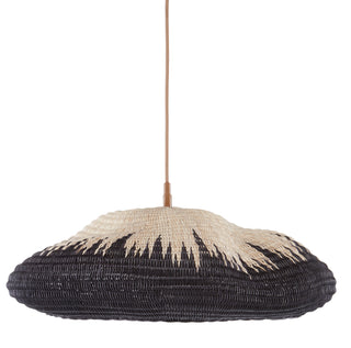Comme Des Paniers One Light Pendant in Natural/Black/Khaki