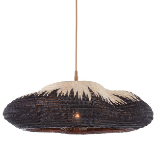 Comme Des Paniers One Light Pendant in Natural/Black/Khaki