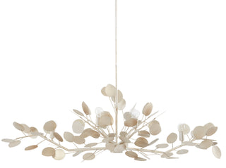 Lunaria Six Light Chandelier in Contemporary Silver Leaf