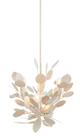 Lunaria Six Light Chandelier in Contemporary Silver Leaf