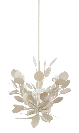 Lunaria Six Light Chandelier in Contemporary Silver Leaf