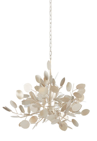 Lunaria Six Light Chandelier in Contemporary Silver Leaf